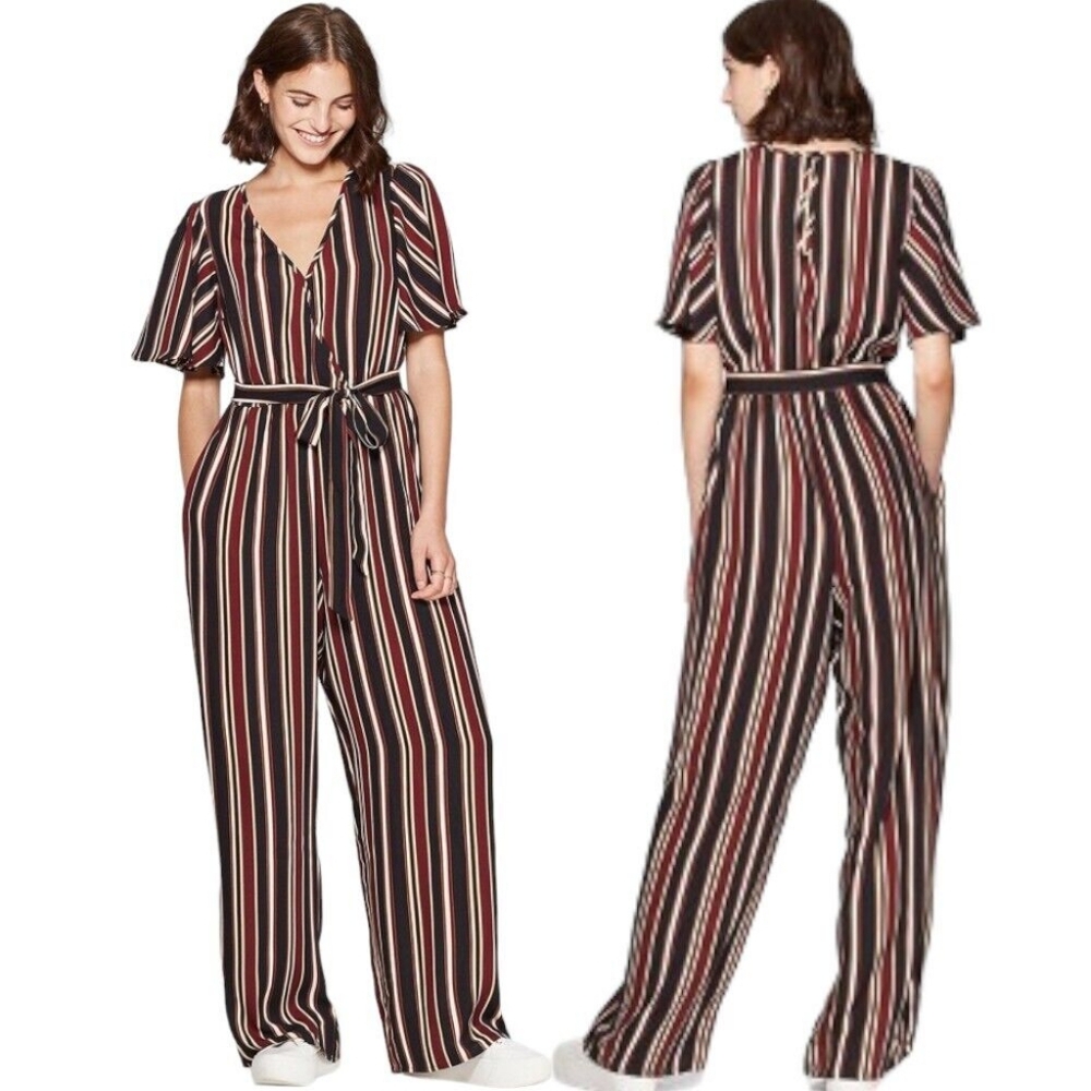 Xhileration Stripped Jumpsuit - small